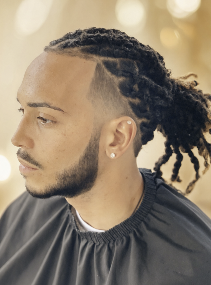 Men Locs with Fade